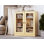 Bibliothèque courte Palace Imports 100% bois massif avec portes en verre, tablettes réglables, bibliothèque modulaire, l 32 po x H 35,75 po