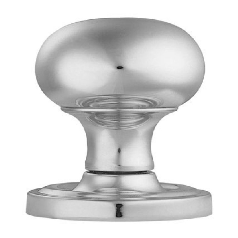 Victorian Passage Door Knob, Satin Chrome
