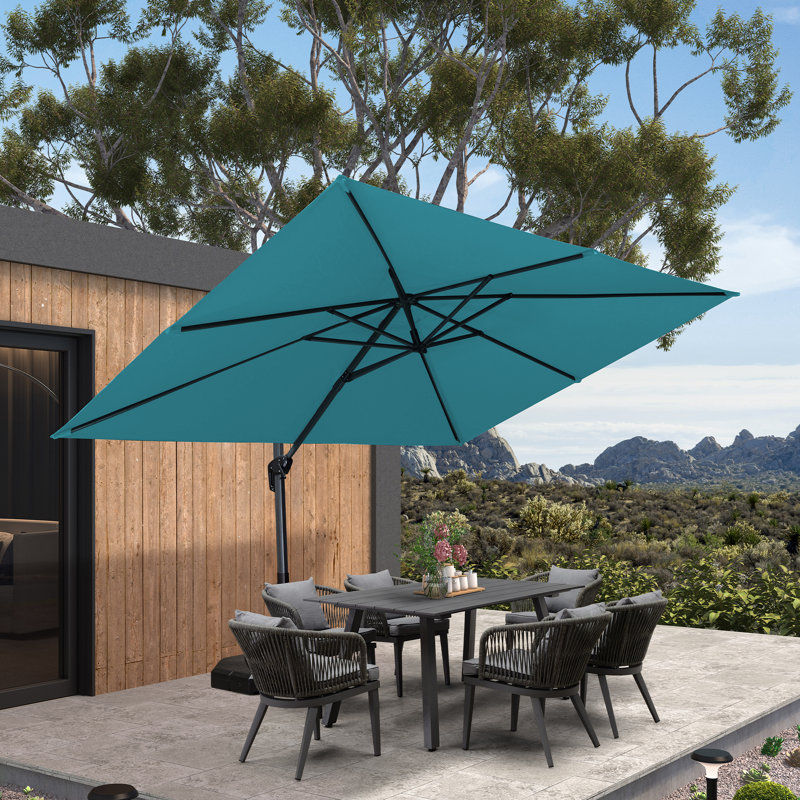 108'' x 132'' Rectangular Cantilever Blue Umbrella, Blue
