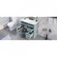 Meuble-lavabo 36 po avec lavabo en céramique, 2 tiroirs basculants, charnières de porte à fermeture en douceur, gris-129184267
