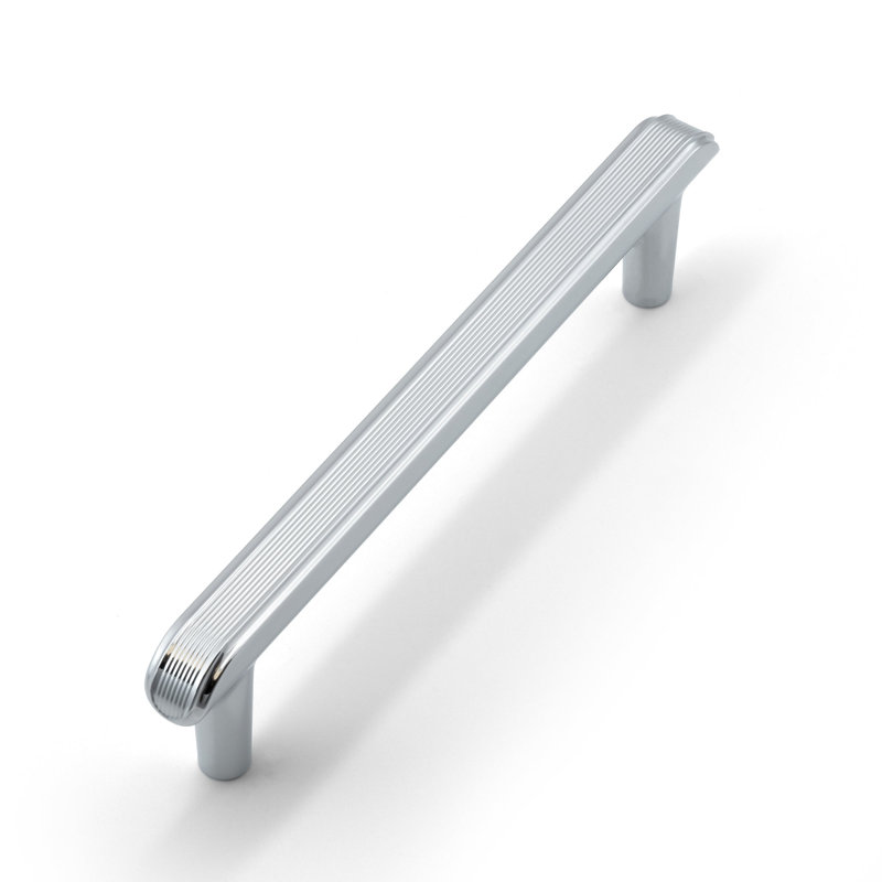 Poignée fantaisie embossée 3 po, Chrome poli, 5"