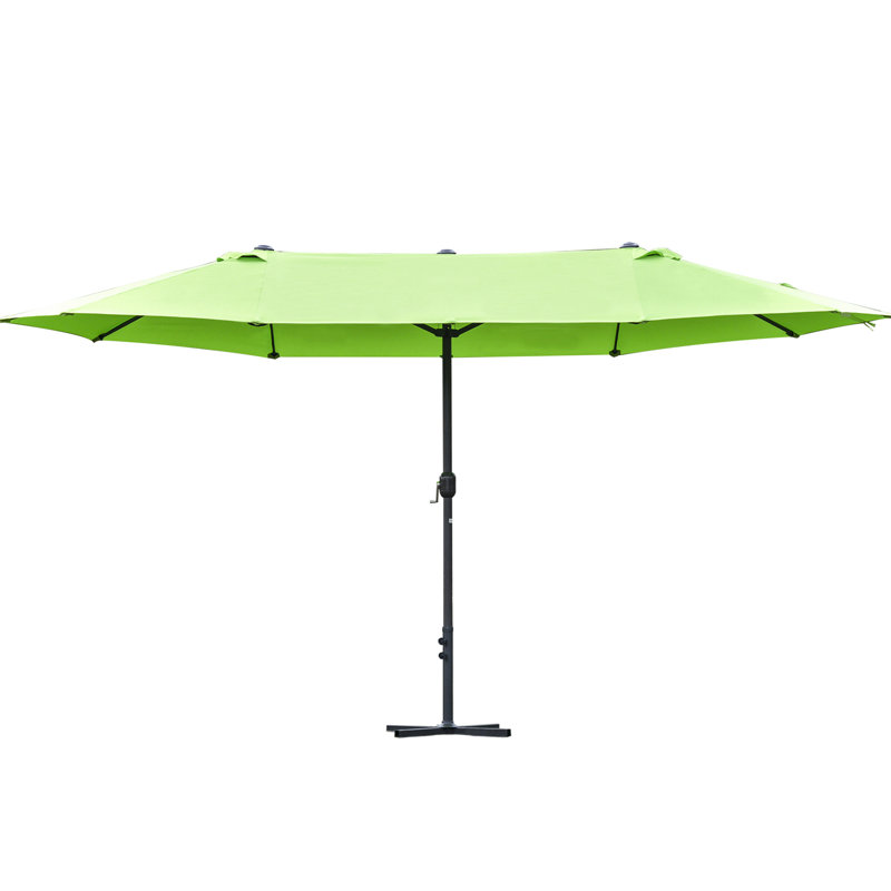 Brom 460cm X 270cm Rectangular Market Parasol, Lime