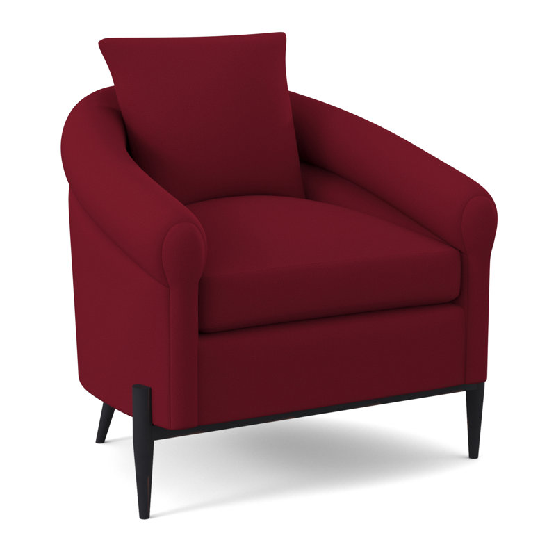 Chaise Jaxson, Mélange de polyester rouge à lèvres Margaret, Ébène rétro