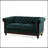 59.44" Chesterfield Velvet Loveseat Sofa,2-Person Rolled Arm Dutch Plush Upholstered Sofa Couch With Tufted Button For Living Room, Bedroom, Small Places,Forest Green-112089916