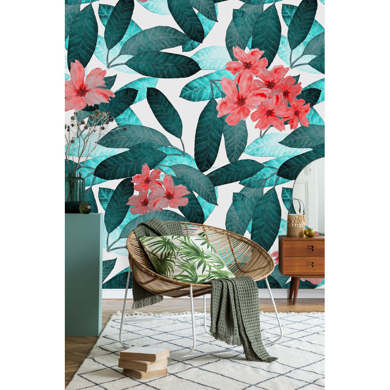 Floral Wall Mural, 100" W x 8.33" L