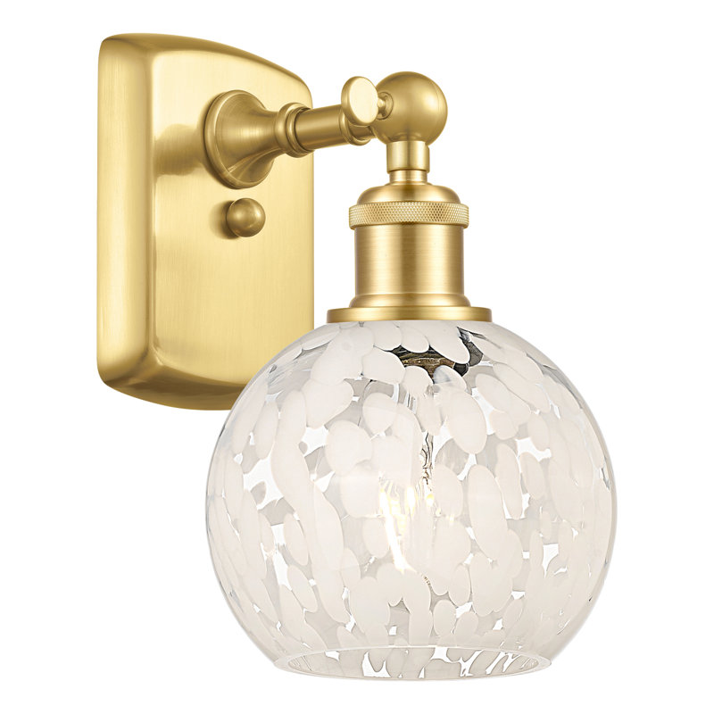 Berganzo Steel Armed Sconce, 9" H x 6" W x 7.13" D, Satin Gold