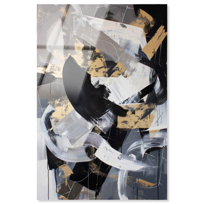 Hiding High-Gloss Frameless Acrylic Glass Wall Art Muted Abstract Wall Art by Art Remedy, Ready to Hang, 24 x 36