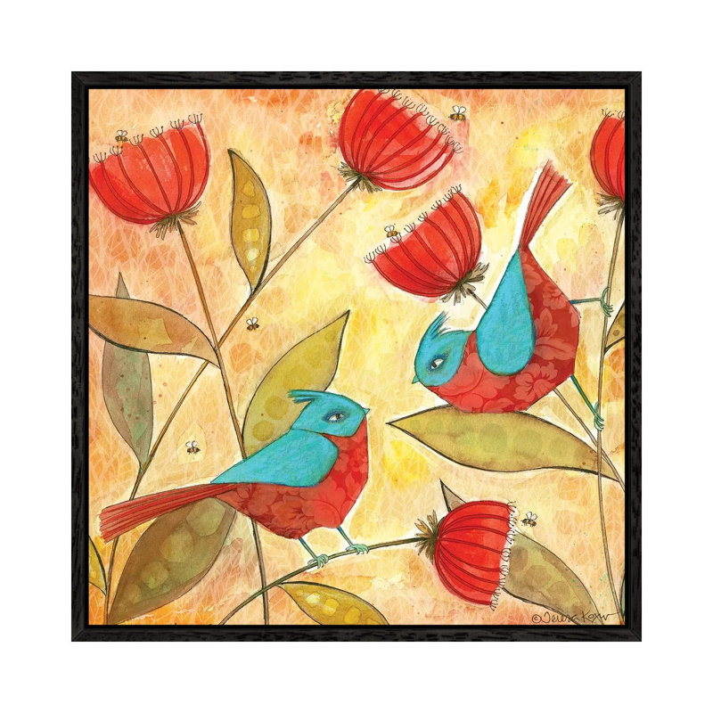 Hello Friend 1 Piece Painting on Canvas, 66.04cm H x 66.04cm W x 3.81cm D, Black Floater Framed