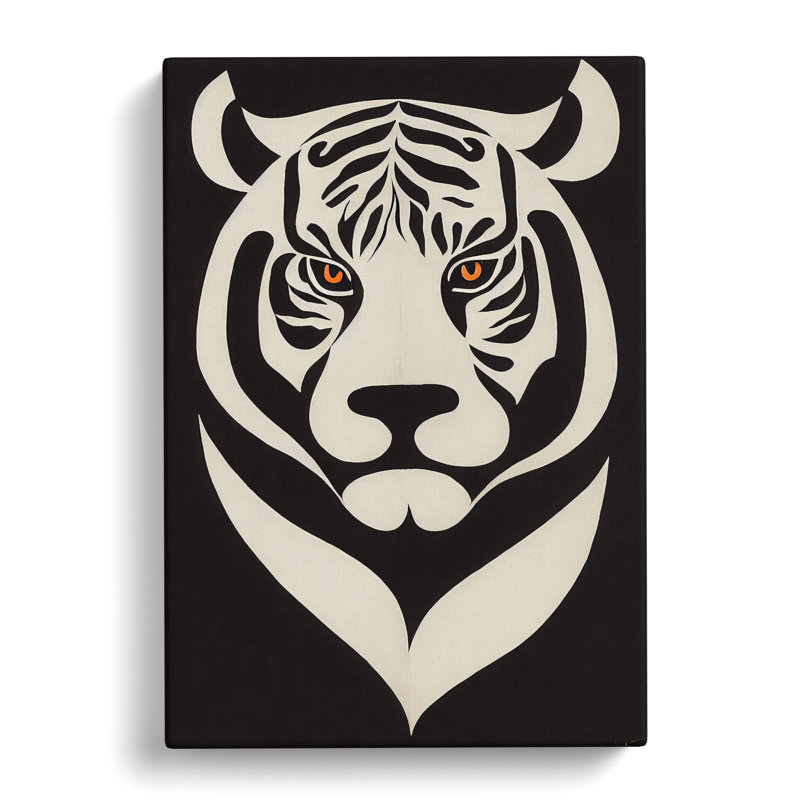XC1022-4671X Tiger Art No.3 Abstract - Wrapped Canvas Print, 50cm H x 35cm W x 3cm D