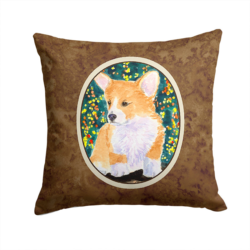 Coussin décoratif intérieur/extérieur corgi