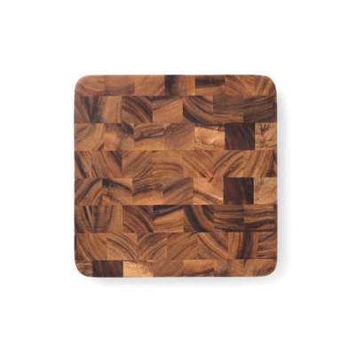 Tableau utilitaire carré en grain de bois Ironwood Gourmet Oslo, taille unique, bois d'acacia