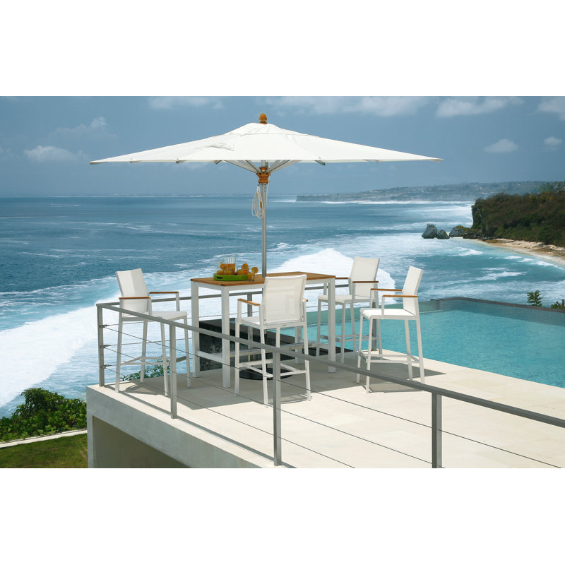 Aura Bar Table, Arctic White, 41" H x 55" W x 28" D