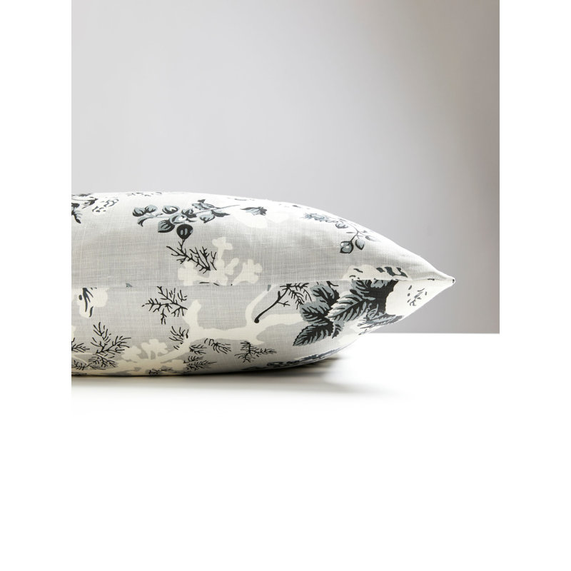 ASCOT LINEN PRINT PILLOW, French Gray