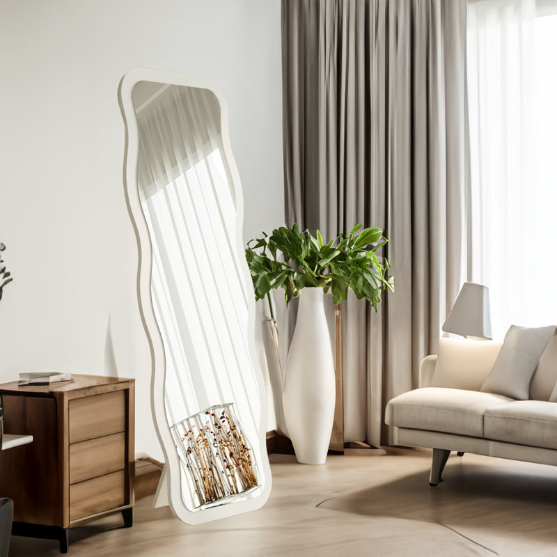 Miroir mural Modern Modern, 19,7 po x 63,0 po x 0,9 po | Fabrication 100% bois aggloméré, finition blanche élégante | Conception élégante et fonctionnelle pour la décoration intérieure, facile à installer, parfaite pour les espaces contemporains