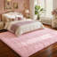 Deep Pile Fluffy Shaggy Area Rug pink living room rug-1627233526-1627233533
