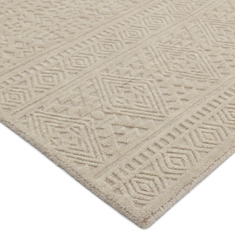 Fallkirk, Handmade Area Rug - 3' 0'' X 5' 0'', Rectangle 6' x 9', Taupe