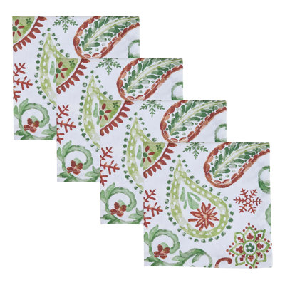  Ensemble de 4 serviettes de table A A Paisley