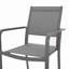 Chaise de salle à manger d'extérieur moderne en aluminium avec siège en filet, ensemble de 2