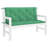 Garden Bench Cushion Set of 2 Green Oxford Fabric 100 Percent Polyester Outdoor Bench Pads-1921456664-1921456672