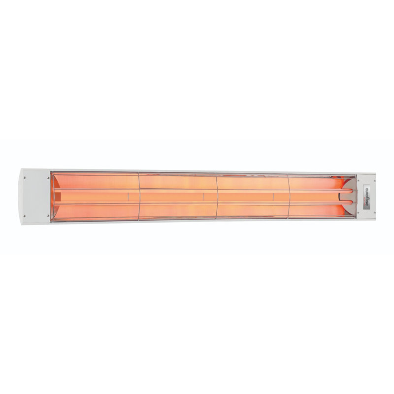 Chauffage de terrasse électrique de qualité marine, double élément, 155 cm (61 pouces), 6 000 W, 240 V, blanc, Blanc