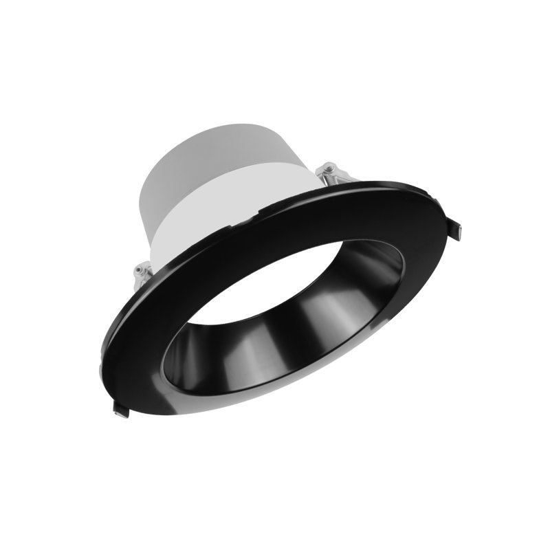 Luminaire encastré commercial 6 "à DEL, Noir