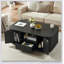 Table basse ovale de luxe moderne avec tiroirs et rangement, conception courbée pour les salons et les bureaux-536749492