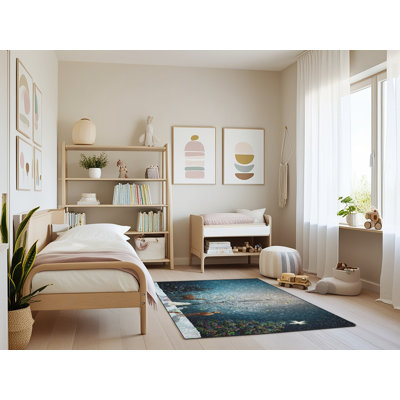 Tapis bleu Christmas