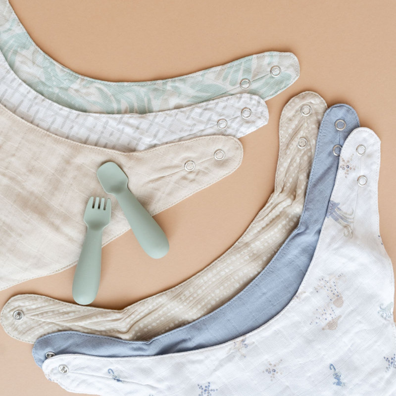 Cove 3-pc. Muslin Bib Set (beach Life)