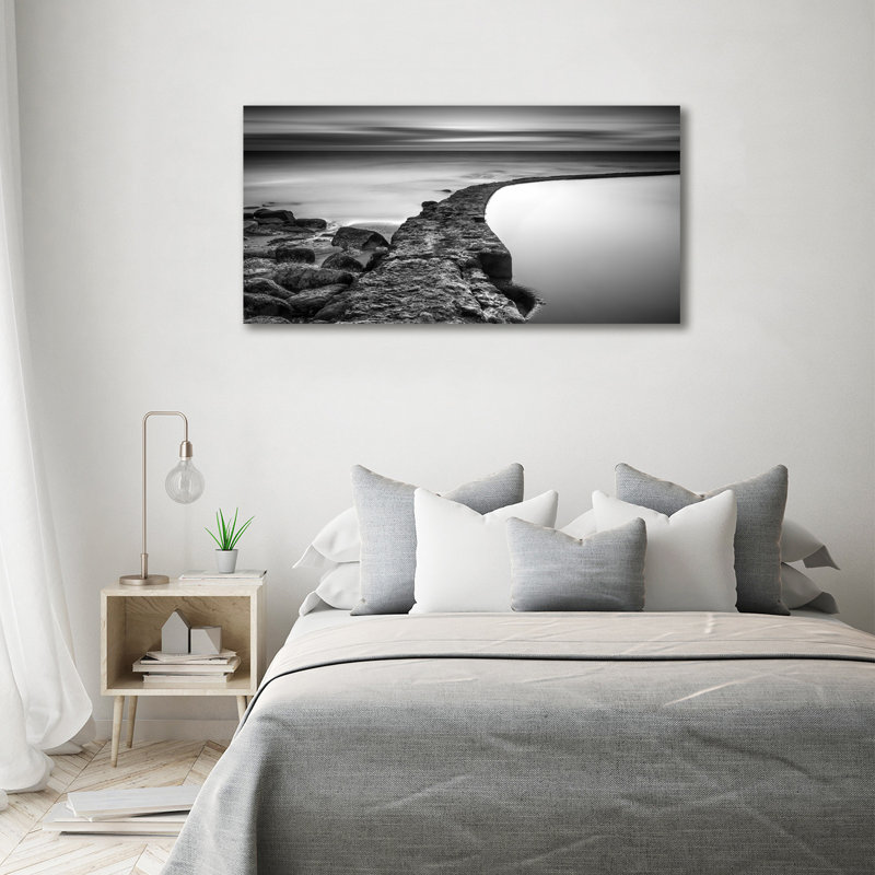 Stony beach 1 Piece Wall Art, 70cm H x 140cm W x 2cm D, Canvas