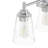 31 in. 4-Light Chrome Modern Vanity with Clear Glass Shades