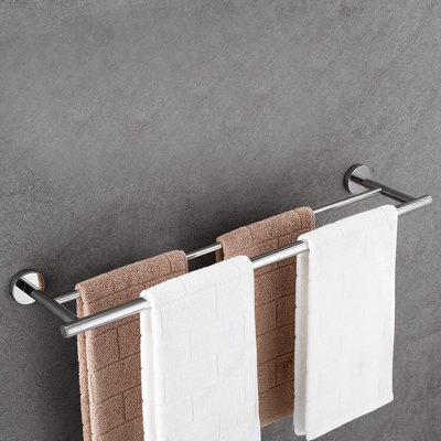 Porte-serviettes de salle de bain 5 pièces - Design mural moderne en aluminium pour chambre à coucher, salle de bain de style corrosion, rouille de cuisine, assemblage facile
