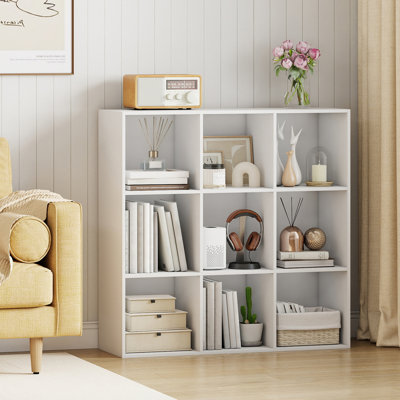 Étagère à livres 3 pièces 2 pièces, assemblage sans outil, organisateur de rangement pour le salon 3 cubes