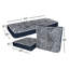 Ensemble de coussins de siège et de canapé en osier 3 pièces pour meubles de patio, bleu marine et extérieur Cangelosi