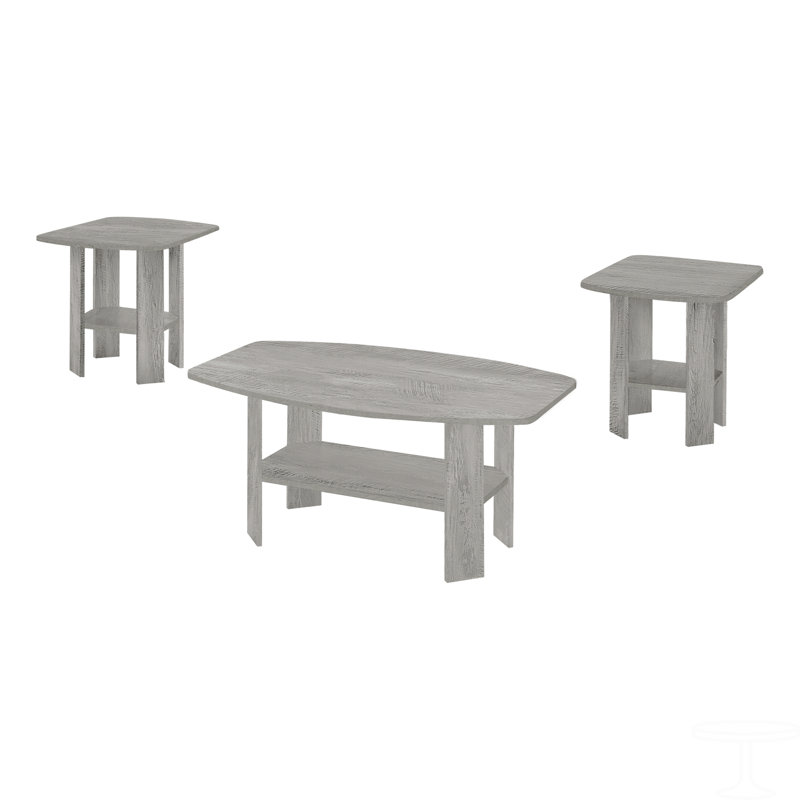 Table Set, 3Pcs Set, Coffee, End, Side, Accent, Laminate, Transitional, Gray