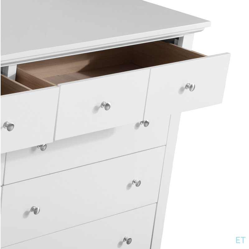 Commode Hammond G5490-D, élégante commode moderne, Blanc