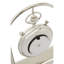 Roman Numeral Metal Mechanical Tabletop Clock in Silver-84442889
