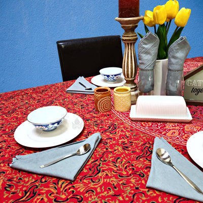Handmade Sanganer Mandala 100% Cotton Floral Tablecloth Collection