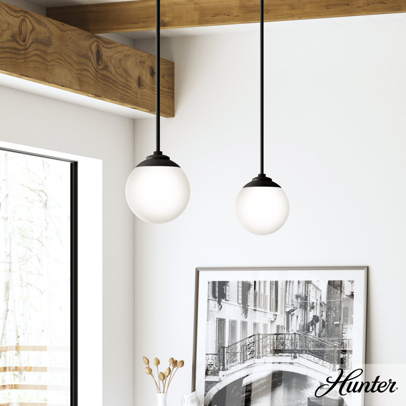 Mini-luminaire suspendu 1 lumière Hunter Hepburn