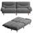 FUTON Sofa with Adjustable Sides and Back-653159820
