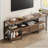 Modern-Industrial TV Stand with 2 Fabric Drawers, Entertainment Center for TVs Up to 75", Media Console with Storage Shelves, Open Design & Metal Frame-1215067922-1215067920