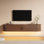 Meuble télé flottant avec lumières RVB, tablette murale 63 po