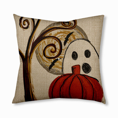 327_Ooky Spooky, coussin d'Halloween touffeté au design d'Halloween