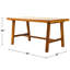 Table de pique-nique en bois massif pour le patio