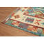 Tapis kilim bleu clair à tissage plat 5 x 7