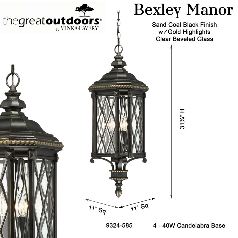 Bayard 4 - Light Outdoor Hanging Lantern