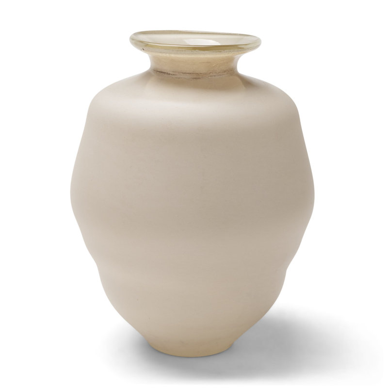 Vase Dune, L 7,1 x l 7,1 x H 9,3, Blanc