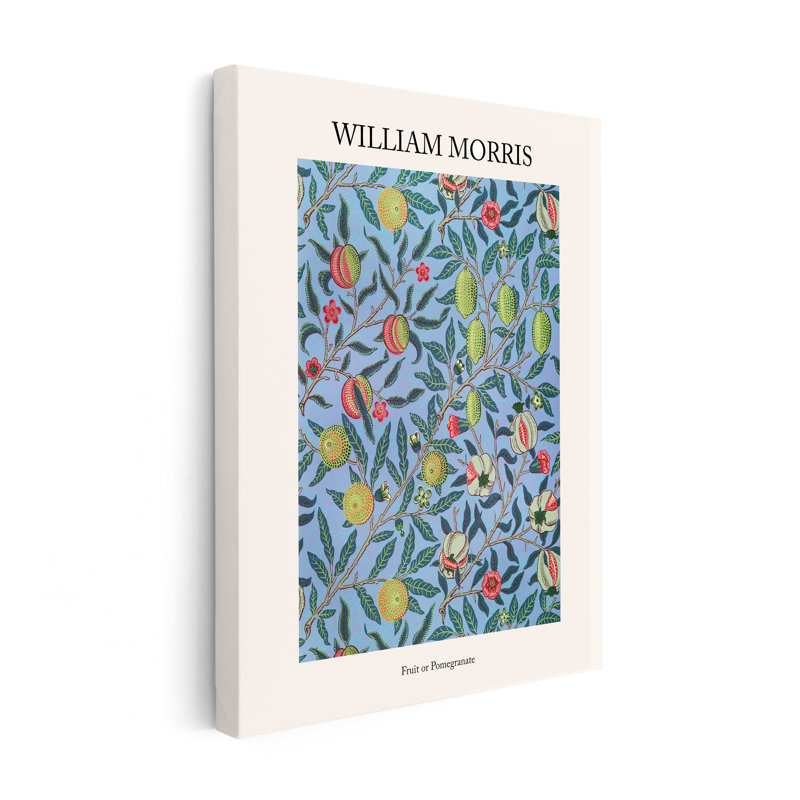 William Morris - fruit ou grenade, 08"H x 10"W, Canvas, Unframed