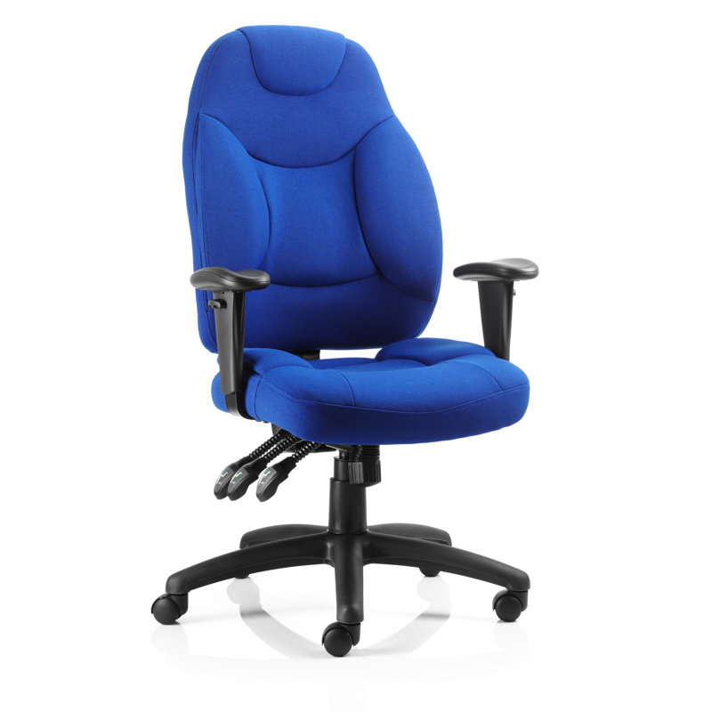 Polyester Blend Task Chair, Blue