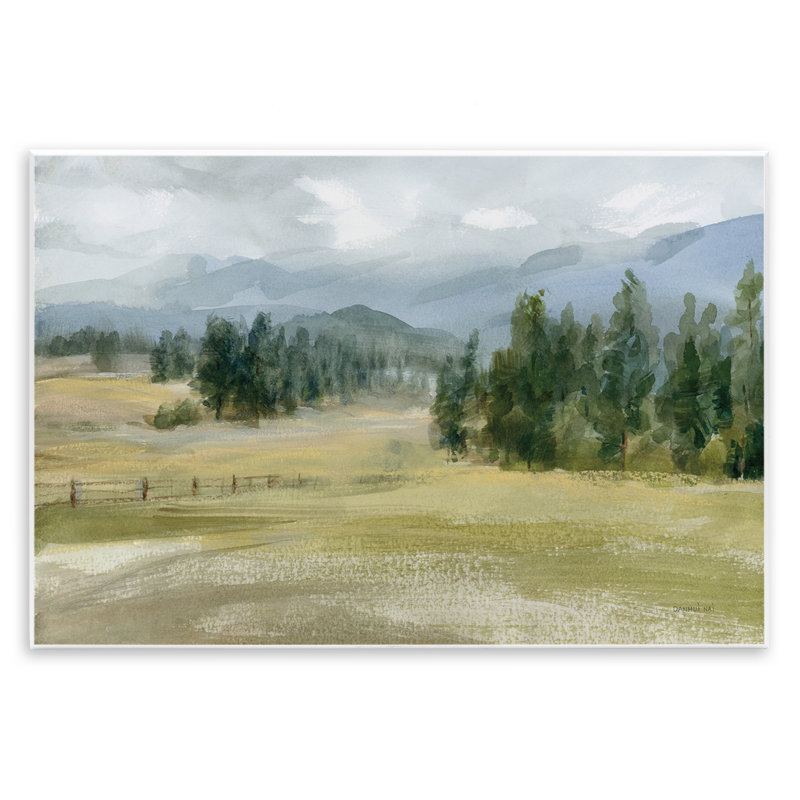"Vast Valley Retreat", art mural sur bois par Danhui Nai, H 13 po x l 19 po
