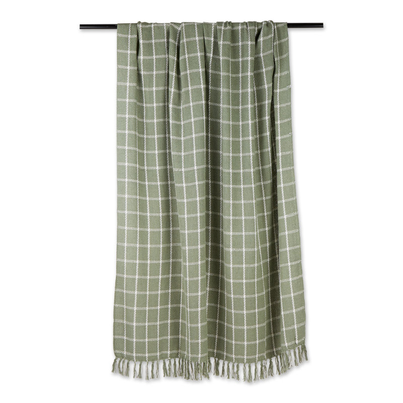 Jeté en coton , Vert